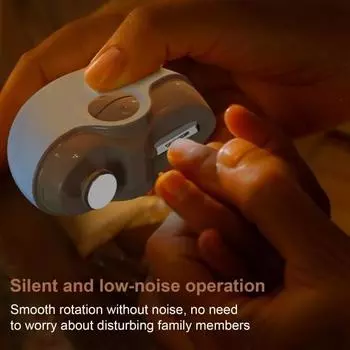 Электрические кусачки для ногтей с быстрой зарядкой 2 в 1, полировка, автоматические кусачки для ногтей, бесшумная работа, светодиодная подсветка, регулируемая скорость, портативный триммер для ногтей фиолетовый