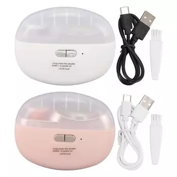 Электрические кусачки для ногтей с пилочкой для ногтей портативные тихие 2 скорости автоматические триммер для ногтей для детей взрослых S White