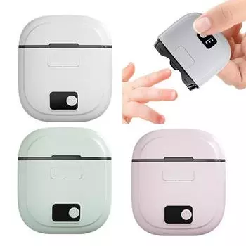 Электрические кусачки для ногтей со светодиодной подсветкой, 3 скорости, аккумуляторный триммер для ногтей для взрослых, детей и пожилых людей, эффективный автоматический кусачки для ногтей с дисплеем белый