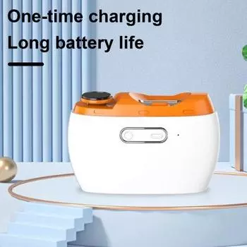 Электрические кусачки и полировщики ногтей 2 в 1, конструкция с аккумулятором, низкий уровень шума, скрытые лезвия, ящик для хранения обрезков ногтей, портативный маникюрный триммер для белый