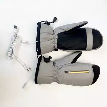 Электрические лыжные перчатки с подогревом, зимние ветрозащитные, водонепроницаемые, теплые, утолщенные и бархатные, новый стиль