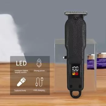 Электрические машинки для стрижки волос Беспроводной триммер для волос Мужской набор для стрижки с 13 направляющими расческами для стрижки волос чёрный