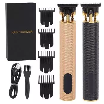 Электрические машинки для стрижки волос Триммер LED Портативный профессиональный салонный инструмент для стрижки волос Black