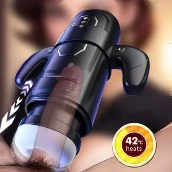 Электрические мужские секс-игрушки с 6 функциями вставки и 3 функциями сосания, автоматическая сосательная мужская мастурбационная чашка с ручкой мужской мастурбатор