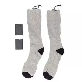 Электрические носки с подогревом для мужчин и женщин, перезаряжаемые, двухсторонние, с подогревом, моющиеся, портативные, для катания на лыжах, пешего туризма чёрный