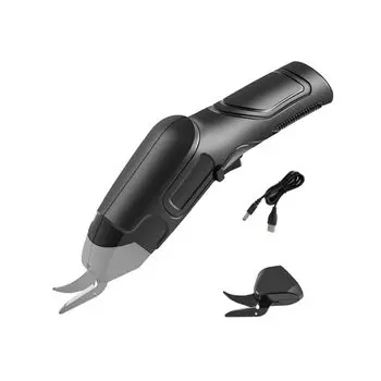 Электрические ножницы для ткани, резка ткани, вольфрамовая сталь, многофункциональный портативный инструмент, ткань для резины, дома, кожи, картона, ковра серебряный/чёрный