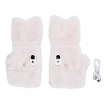 Электрические перчатки с подогревом для мужчин и женщин, окруженные подогревом, перчатки с половиной пальцев, зимние, согревающие руки, встроенные