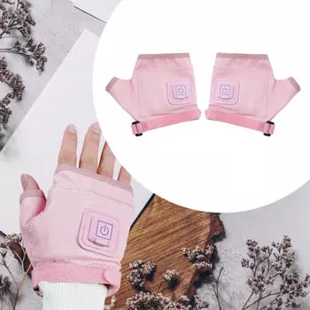 Электрические перчатки с подогревом для мужчин и женщин, удобные безпальцевые грелки для рук, офисные M