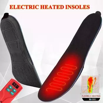 Электрические перезаряжаемые стельки с подогревом 2000 мАч с дистанционным управлением, грелки для ног, подошвы для обуви для мужчин и женщин, зимнее катание на лыжах, рыбалка S(35-38)