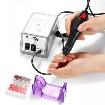 Электрические полировальные фрезы для ногтей, фрезы для дизайна ногтей, фрезы для маникюра Purple EU