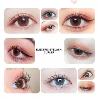 Электрические щипцы для завивки ресниц Безопасный для кожи силиконовый натуральный радиационный безопасный против ожогов Экономия времени Быстрый розовый