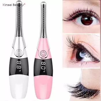 Электрические щипцы для завивки ресниц, быстрый нагрев, щипцы для завивки натуральных ресниц, регулируемая температура, ручка для завивки ресниц, зарядка через USB белый