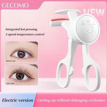 Электрические щипцы для завивки ресниц GECOMO, Длительная завивка, Интеллектуальный контроль температуры, Зарядка щипцов для завивки ресниц