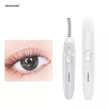 Электрические щипцы для завивки ресниц Перезаряжаемые от USB электрические щипцы для завивки ресниц с подогревом и 3 передачами Быстрый нагрев Долговечные электрические щипцы для завивки ресниц белый