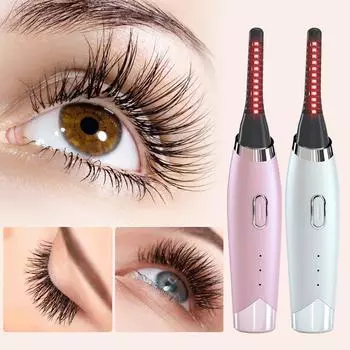 Электрические щипцы для завивки ресниц, портативные электрические щипцы для завивки ресниц с зарядкой через USB, трехскоростные щипцы для завивки ресниц с контролем температуры розовый