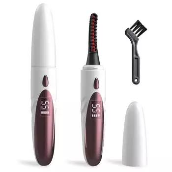 Электрические щипцы для завивки ресниц с подогревом, 8-секундный быстрый нагрев, двусторонние щипцы для завивки ресниц с подогревом, предотвращающие ожоги, быстро формующиеся, естественно выглядящие, долговечные с подогревом