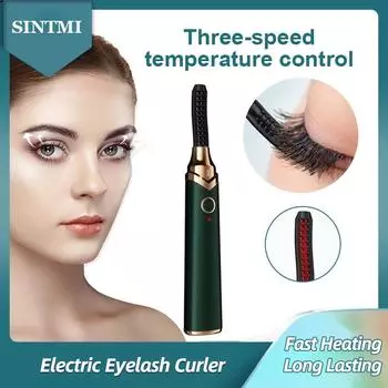 Электрические щипцы для завивки ресниц с подогревом, USB перезаряжаемые щипцы для завивки ресниц для быстрого естественного завивки ресниц, долговечные красный