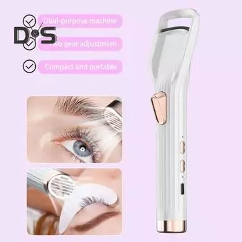 Электрические щипцы для завивки ресниц с подогревом и вентилятором, перезаряжаемые от USB, портативные 2-в-1, многофункциональные женские инструменты для завивки ресниц с быстрым нагревом A