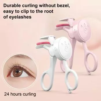 Электрические щипцы для завивки ресниц с подогревом, 3 температурных режима, тип C, перезаряжаемые, портативные, быстрый нагрев белый