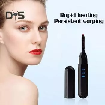Электрические щипцы для завивки ресниц с подогревом, 2 температурных режима, USB-зарядка, портативные, для путешествий, быстрый нагрев, мини-инструменты для завивки ресниц для женщин чёрный