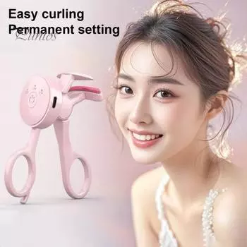 Электрические щипцы для завивки ресниц с подогревом, 3 температурных режима, тип C, перезаряжаемые, портативные, быстро нагревающиеся, женские инструменты для завивки ресниц белый