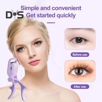 Электрические щипцы для завивки ресниц с подогревом, 3 температурных режима, тип C, перезаряжаемые, портативные, быстро нагревающиеся, женские инструменты для завивки ресниц белый