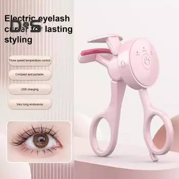 Электрические щипцы для завивки ресниц с подогревом, 3 температурных режима, тип C, перезаряжаемые, портативные, быстро нагревающиеся, женские инструменты для завивки ресниц белый