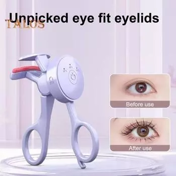 Электрические щипцы для завивки ресниц с подогревом, 3 температурных режима, тип C, перезаряжаемые, портативные, быстро нагревающиеся, женские инструменты для завивки ресниц белый