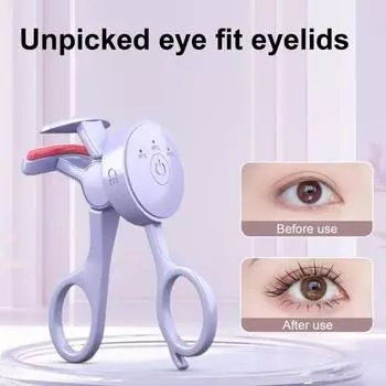 Электрические щипцы для завивки ресниц с подогревом, 3 температурных режима, тип C, перезаряжаемые, портативные, быстрый нагрев, для женщин, для глаз белый