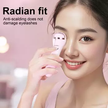 Электрические щипцы для завивки ресниц с подогревом, 3 температурных режима, USB-перезаряжаемые, портативные, быстро нагревающиеся, женские инструменты для завивки ресниц белый