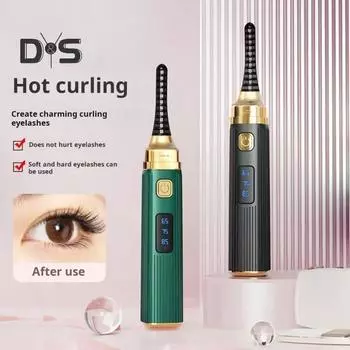 Электрические щипцы для завивки ресниц с защитным чехлом, быстро нагревающиеся щипцы для завивки ресниц с USB-подсветкой, постоянная температура, один зажим для формирования ресниц зелёный