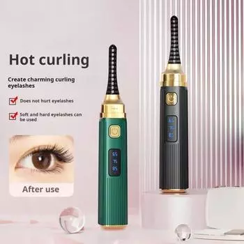 Электрические щипцы для завивки ресниц с защитным чехлом, быстро нагревающиеся щипцы для завивки ресниц с USB-подсветкой, постоянная температура, один зажим для формирования ресниц розовый