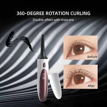 Электрические щипцы для завивки ресниц, щипцы для завивки ресниц с подогревом, умный инструмент для завивки ресниц с экраном, 4 температуры белый