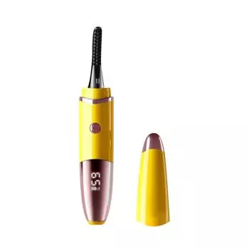 Электрические щипцы для завивки ресниц Щипцы для завивки ресниц Электрические горячие щипцы для завивки ресниц Долговечный цифровой дисплей Нагрев Интеллектуальный контроль температуры One Size жёлтый