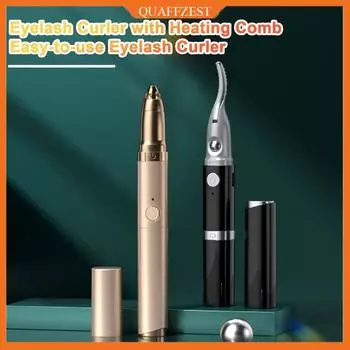 Электрические щипцы для завивки ресниц, триммер для бровей, USB-зарядка, портативный многофункциональный инструмент для завивки ресниц с подогревом 2 в 1 чёрный