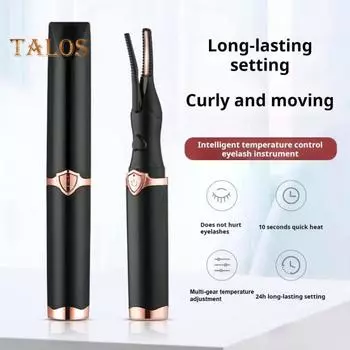 Электрические щипцы для завивки ресниц USB-перезаряжаемые мини-щипцы для завивки ресниц с подогревом и 3 режимами нагрева, быстрый нагрев за 8 секунд, финальный инструмент для завивки ресниц для женщин чёрный