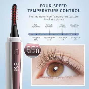 Электрические щипцы для завивки ресниц, утюг с быстрым нагревом, регулируемая температура, валик для натуральных ресниц, ручка для завивки ресниц, зарядка через USB