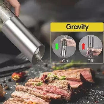 Электрические шейкеры для соли и перца, автоматическая мельница для специй, свежемолотый USB аккумулятор, гравитационное управление, регулируемая степень грубости