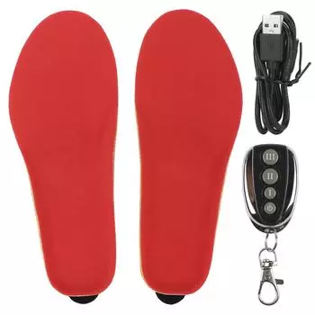 Электрические стельки с подогревом Регулируемая температура Согревающая подкладка для ног RedS(3540) Large Size