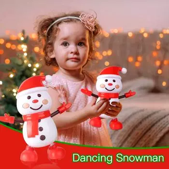 Электрические танцевальные интерактивные игрушки-снеговики со светодиодной музыкой, ходячие и поющие, милые куколки-сокровища для детей, детские подарки, рождественские игрушки