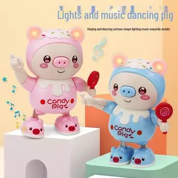 Электрические танцующие и поющие игрушки-свинки для детей от 1 года, набор из 3 штук - повороты и качели, идеально подходят для младенцев и детей постарше.