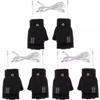 Электрические термоперчатки с регулируемой температурой зимние грелки для рук (черный) Великобритания