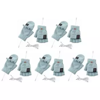 Электрические термоперчатки с регулируемой температурой зимние грелки для рук (зеленый)