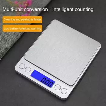 Электрические ювелирные весы 0,01 г 3 кг высокоточные работающие от батареек ЖК-дисплей мини E