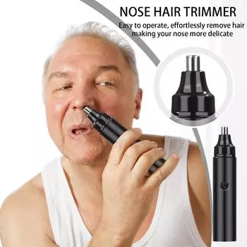 Электрические волосы в носу для мужчин, перезаряжаемые электрические волосы в носу One Size чёрный