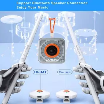 Электрические воздушные барабанные палочки, профессиональный воздушный барабан, электронный виртуальный воздушный барабан, барабанные палочки, педали, карманный набор барабанов для взрослых, детский подарок