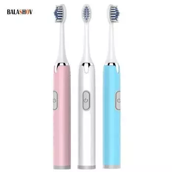 Электрические зубные щетки для взрослых, детская отбеливающая зубная щетка Ixp7, водонепроницаемая сменная батарея типа АА, версия с насадкой для щетки, дорожный набор 5PCS Blue