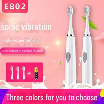 Электрические звуковые зубные щетки с мягкой щетиной и интеллектуальной технологией E802 battery type белый