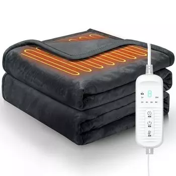 Электрический 188 x 130 электрический 3-минутный быстрый электрический контроль температуры коленей перегрев холод обогрев плеч коленей PSE серое одеяло, серый
