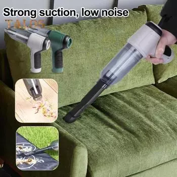 Электрический Air Duster автомобильный пылесос высокой мощности 5000 Па сильное всасывание перезаряжаемый портативный ручной пылесос зелёный